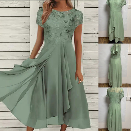 🎉 2026 Sale — Over 31,000 Sold! 💞 Elegant Round Neck Dress – Grace in Every Step 🌸