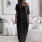 🔥Last Day Special Price £20.99!!💃Women's Summer Casual Loose Solid Color Short-Sleeve Long Dress