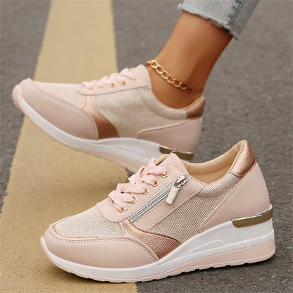 Mesh. Lace-Up. Wedge. Side Zipper. The Perfect Casual Sneaker! ✨👟