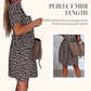💖Women's Casual V-Neck Short Sleeve Dress