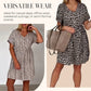 💖Women's Casual V-Neck Short Sleeve Dress
