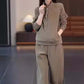 Women's Casual 2-Piece Set: Sweatshirt with Half Zip and Pants
