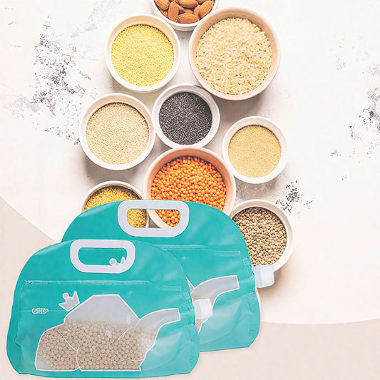 Moisture-Proof Reusable Food Storage Bags with Handle