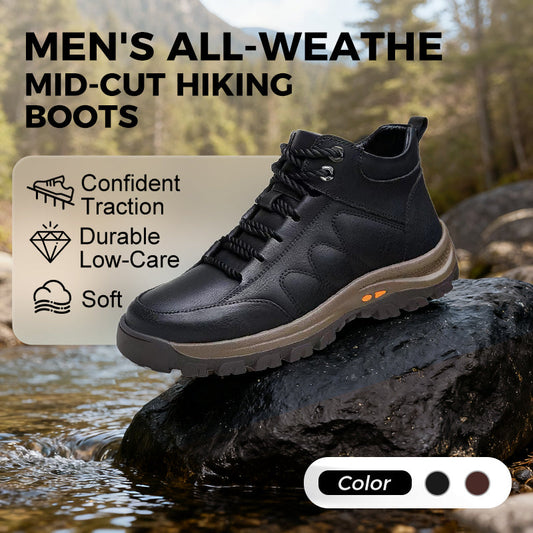 🥾 LIMITED-TIME 62% OFF! ✨ Men’s All-Weather Mid-Cut Hiking Boots – Waterproof, Warm Options, Non-Slip 🏔️