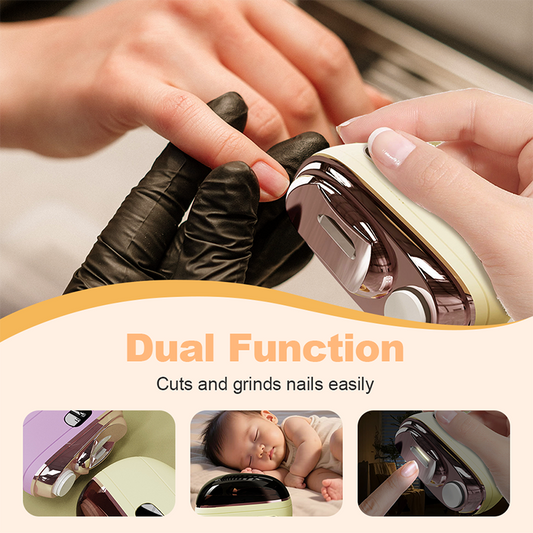 🎉 2026 Sale — Over 113,000 Sold! ✂️ 2-in-1 Smart Electric Nail Clipper & Polisher – Anti-Pinch Safety & LED Light 💅