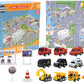 🎁 LIMITED‑TIME 50% OFF! ✨ Kids Alloy Construction‑Vehicle Advent Calendar – 24‑Day Surprises, With 2 Play Maps 🚜