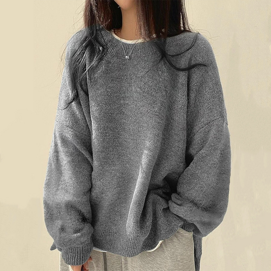 🎀50% OFF💕Women's Oversized Crewneck Split Sweater