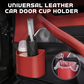 🥳2026 HOT SALE🥳💞95K+ SOLD!🚗🧺 50% OFF! Leather Car Door Cup Holder – Wide‑mouth opening, easy reach for drinks & phone. Clip‑on secure fit. PU leather, tough & stylish. 🛡️✨