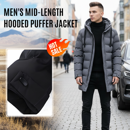 ⏳Limited-time 50% off⏰Men's mid-length down jacket with hood