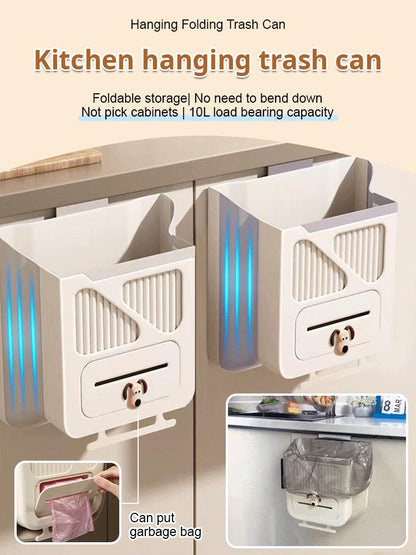 🥡Limited-time 50% off🥦Folding Hanging Kitchen Waste Trash Can🗑️