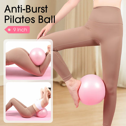 🤸‍♀️ 50% OFF! ⚽ 9-Inch Pilates Ball – Anti-Burst, Pump Included & Ideal for Fitness 📦💪