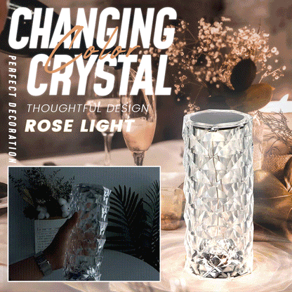 📢📢50 % OFF !! ⏰🎁The perfect gift🎁Touching Control Rose Crystal Lamp
