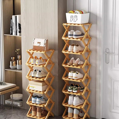 🚪 LIMITED-TIME 50% OFF! 🪵 Foldable Bamboo Shoe Rack – Tool-Free Setup, Sturdy, Multi-use ✨