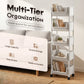 ⏳Limited-time 50% off⏰Multi-Tier Rolling Storage Cart for Narrow Spaces – Space-Saving Design, Smooth Rolling Wheels, Easy Assembly & Sturdy 🗄️