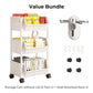 ⏳Limited-time 50% off⏰Multi-Tier Rolling Storage Cart for Narrow Spaces – Space-Saving Design, Smooth Rolling Wheels, Easy Assembly & Sturdy 🗄️