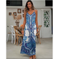 💥LAST DAY SALE 60% OFF🎁Women’s Retro Print V-Neck Sleeveless Maxi Dress