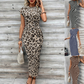 🥳2026 HOT SALE 50% OFF! 💞50K+ SOLD!🌸Women's Knot Bodycon Dress – Leopard print, tummy-flattering knot. Comfy & chic for parties or date nights. Feel gorgeous. ✨🌹