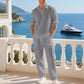 Men's Linen Blend 2-Piece Casual Set