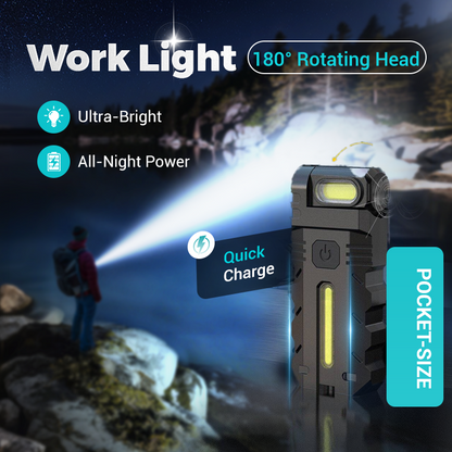 🔥180° Rotating Head LED Work Light