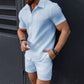 📢📢50% OFF !!!⏰Men's Shirt & Shorts Set