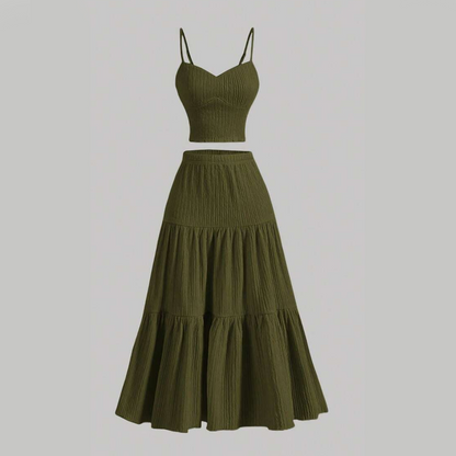 🥳SUMMER HOT SALE🥳💞50K+ SOLD!💥50% OFF! 🔥2-Piece Boho Set – Adjustable, Crinkle Fabric & Flattering Fit 👗🌿【Limited Offer】
