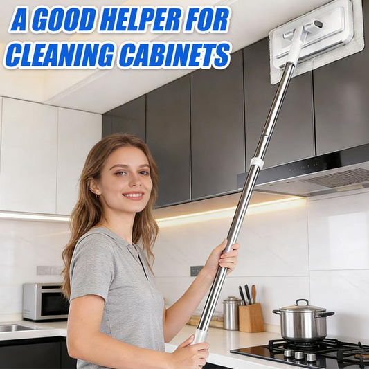 🧹 LIMITED-TIME 50% OFF! ✨ Hands-Free Flat Mop – Shark-Tooth Grip, Universal Cloths, Telescopic 🪥