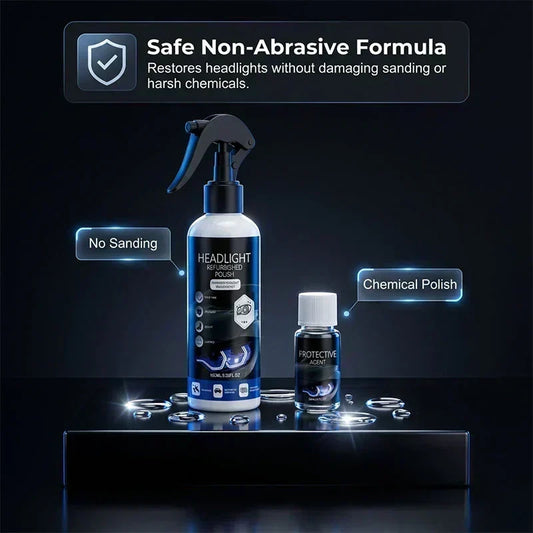 🏆LAST DAY SALE: ONLY ￡8.99!!🚗 🔆Professional Car Headlight Restoration Kit🫧 – Removes yellowing & scratches, restores clarity & UV protection – easy DIY solution ✨