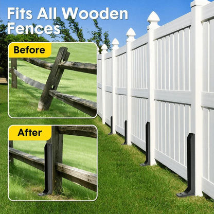 🛠️ LIMITED-TIME 50% OFF! 🚧 Fence Post Repair Kit – Rustproof Steel, No-Dig Quick Installation ✨
