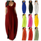 🍃Women's Round Neck Short Sleeve Casual Soft Fabric Long Dress