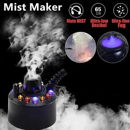🎁2026 New Arrivals 50% OFF💥Ultrasonic Mist Maker – 12 LED Colors, Safe 24V & Chemical-Free Fog – Perfect for Halloween & Decor 🌫️
