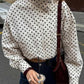 🌺Spring Hot Sale 50% OFF💐Women's Polka Dot Cropped Jacket with Stand Collar