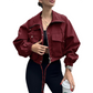 🧥 50% OFF NOW! Women's Casual Cropped Jacket – Lightweight, Elastic Cuffs, Relaxed Fit & Practical Pockets ✨🌸