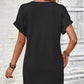 📢📢40% OFF !! ⏰Women's Fashion V-Neck Button Dress – Timeless Solid Colors, Soft Fabric & Rolled Sleeves 🌸