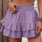 📢📢30% OFF !! ⏰Solid Color Stretch Waist Layered Short Skirt