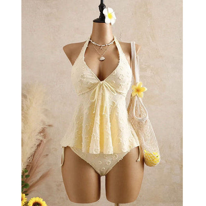 Women’s Peplum Halter Tankini Set