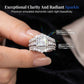 💍 LIMITED-TIME 50% OFF! 💥 Women's Princess Cut Cubic Zirconia Filled Ring – Pave Setting, Multi-Layered Band, Sparkle ✨