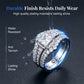 💍 LIMITED-TIME 50% OFF! 💥 Women's Princess Cut Cubic Zirconia Filled Ring – Pave Setting, Multi-Layered Band, Sparkle ✨