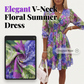 👗 LIMITED-TIME 50% OFF! ✨ Floral V-Neck A-Line Dress – Smocked Waist, Ruffled Hem, Summer Ready 🌸