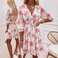 👗 LIMITED-TIME 50% OFF! ✨ Floral V-Neck A-Line Dress – Smocked Waist, Ruffled Hem, Summer Ready 🌸