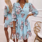 👗 LIMITED-TIME 50% OFF! ✨ Floral V-Neck A-Line Dress – Smocked Waist, Ruffled Hem, Summer Ready 🌸