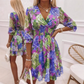 👗 LIMITED-TIME 50% OFF! ✨ Floral V-Neck A-Line Dress – Smocked Waist, Ruffled Hem, Summer Ready 🌸