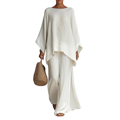 🎁2026 New Arrivals 60% OFF💥Women's Loose Fit Long Sleeve Top & Wide Leg Pants Set