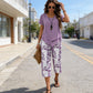 👗 LIMITED-TIME 50% OFF! ✨ Women’s 2-Piece Set – Asymmetrical Tunic & Printed Pants, Breathable 🌺