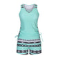 🏊‍♀️51% OFF NOW! 👙 Women's Printed Two-Piece Tankini Swimsuit – Adjustable Ruched Sides, Full Coverage & Stylish Criss-Cross Neckline ✨