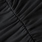 Women's Asymmetrical Ruched Mesh Top