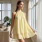 🔥SUMMER HOT SALE🔥 Women's Flowy Halter Drop-Waist Mini Dress