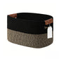 🧺 LIMITED-TIME 50% OFF! 💥 Woven Cotton Rope Storage Basket with Handles – 2-Tone, Leather Handles, Versatile ✨