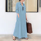 Long-Solid, Simple and Long-Coloured Sleeve Dress