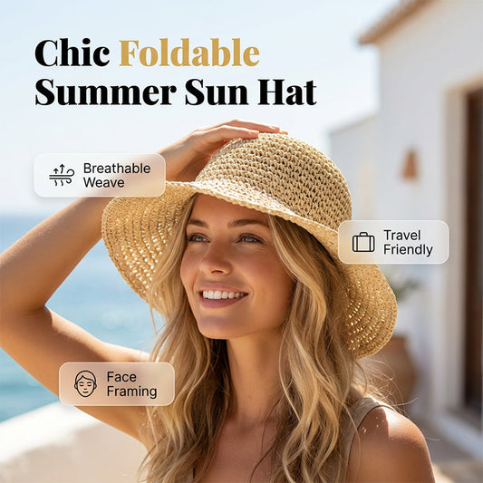 📢📢30% OFF !! ⏰Women's Handwoven Wide-Brim Straw Hat