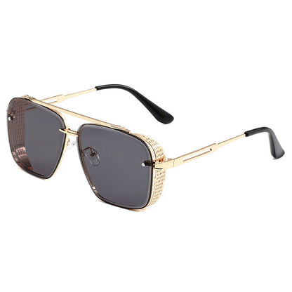 🔥50% OFF for a limited time🔥Men's Retro Double Bridge Metal Frame Sunglasses